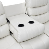 White Motion Led Loveseat