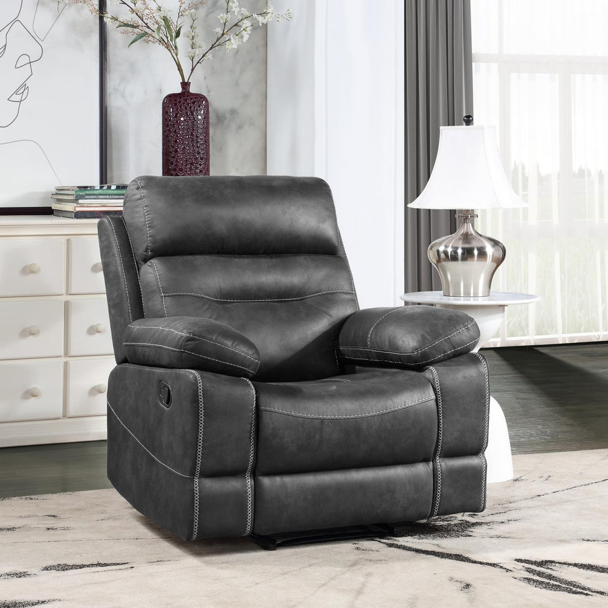 Gray Motion Recliner