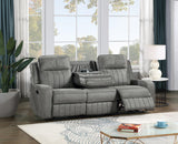 Gray Motion Sofa W/Dropdown Table, With Charger