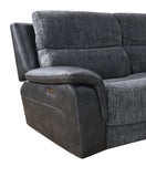 6 Pc Dark Gray Power Reclining Sectional W/Power Headrest