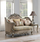 Traditional Brown Loveseat