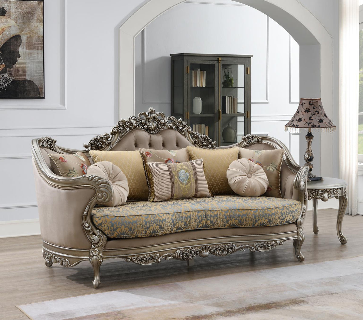 Traditional Brown Sofa