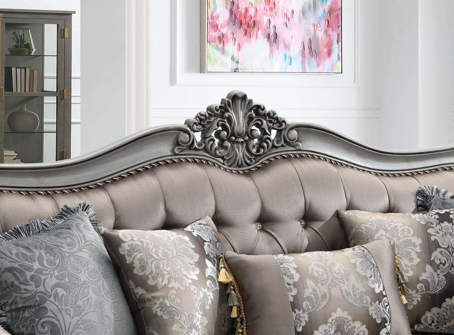 Traditional Gray Loveseat