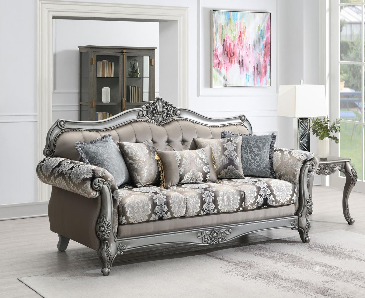 Traditional Gray Sofa