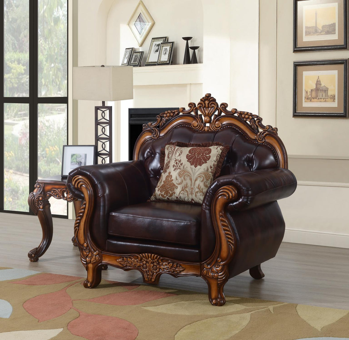 Traditional Brown Chair