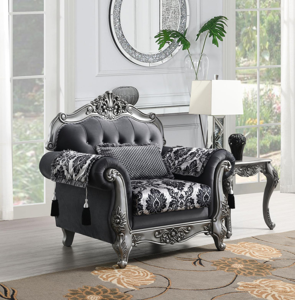 Traditional Gray Chair