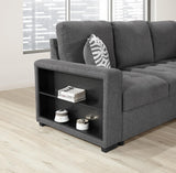 Black 3 Pc Sectional W/Usb (Type A+C)