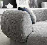 Gray Modern Curved Sofa