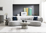 Gray Modern Curved Sofa